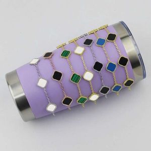 Designer Armbanden Van Clover Gold Love Bangle Hanger Fonkelende Kristallen Diamant Partij Sieraden Merk Blad Bloem Schakelkettingen Armband voor Vrouwen