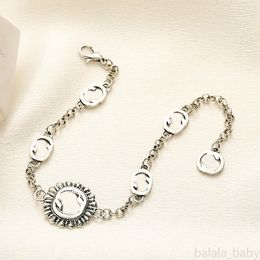Bracelets de créateurs femmes bijoux argent chaîne liens Bracelet de luxe dames lettre Bracelet amoureux cadeau