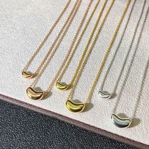 Designer merk 18k gouden acacia bonen en zilveren ketting