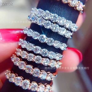 Designer Brand 925 Sterling Silver High Carbon Round Diamond Wedding Ring voor mannen en vrouwen OZ1U