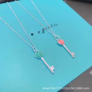 Designer Brand Advanced S925 Silver Tiffays Love Key Necklace Hoge kwaliteit goederen