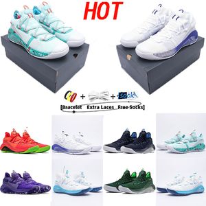 Designer merk basketbalschoenen 6e generatie curry 6 kerst sneeuwvlok heren dames ademende lichtgewicht praktische schoenen trendy hardloopschoenen maat 36-45