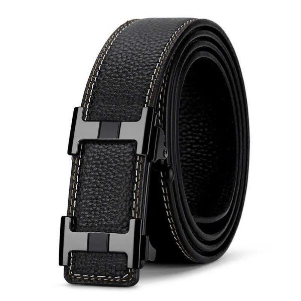 Designer Brand Belt Men's H Budle Automatic Business Business Top Leather Belt's Youth Youth Fashion Mode Young People