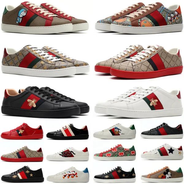 Designer Brand Styling Classic Ace Casual Bee Low Mens Womens Shoes High Tiger Broidered Black White Green Stripes Walking Sneakers Dhgate Hight Quality