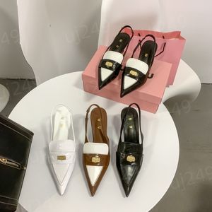 Sandales de sandales pointues de marque de créateurs chaton de talon de mode de luxe