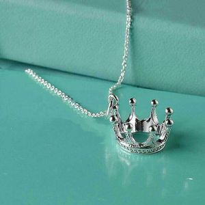 Designer Brand Crown Necklace 925 Sterling verzilverde 18K vergulde kroon ketting ketting kraagketting