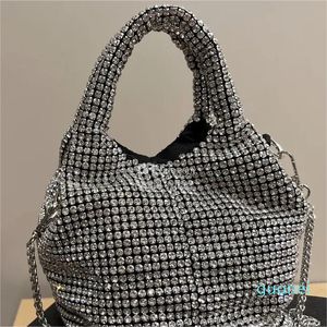 Designer-Brand Designer Bag Mujer aw Fashion Crossbody Bags Shoulder Bag Super Flash bing mini Full Diamond Chain Bucket Bag tamaño 15X13cm