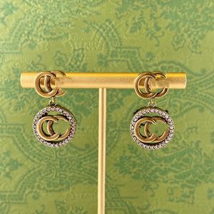 Designer merk oorbel letter dubbele g logo stud earing luxe vrouwen mode hoepel sieraden metaal ggity crystal parel earring cjeweler orecchini kjweui