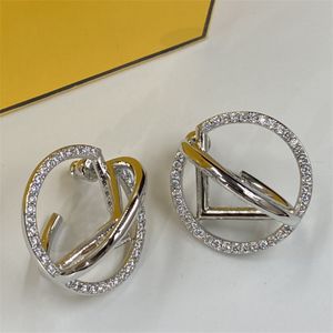 Designer merk oorbellen modemerk ketting zilveren brief kettingen ontwerper kristal sieraden oorstudie trouwfeest accessoire