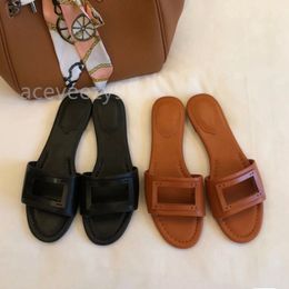 Designermerk F Slippers Met gegraven zak Luxe sandalen Heren- en damesschoenen Kussens Comfortabel Koper Zwart Roze Zomermode Glijbaan Strandslippers