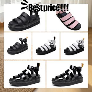 Designer Brand Flip Flops Sandalen Flat Beach Dames echt lederen sandaal Zwart Wit Zwart Sexy Slippers Hoogwaardige Fashion Pink Tower Buckle 2024