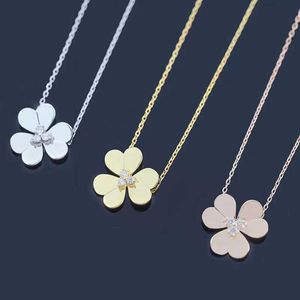 Brand de créateur gtm.s925 Van en argent sterling à trois feuilles Lucky Grass Collier Femmes polyvalents luxe et chaîne de cols exquis unique