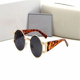 Designer merk hoge kwaliteit Limted Edition mode ronde zonnebril mannen vrouwen metalen vintage zonnebril mode stijl UV 400 Len327f