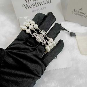 Bracelet de perles de perle de marque de marque de créatrice absorbant pour les marques féminines haut de gamme correspondant à des accessoires de luxe légers à la mode