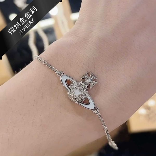 La marque de designer est pleine de diamants bracelet étoile rose Tempérament super étincelant des météores pentagonaux Saturne à la mode fraîche