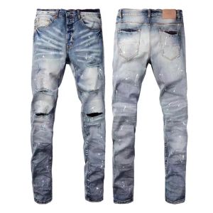 Designer Brand Jeans for Men Women Pants Nieuw zomergat Hight Kwaliteit Borduurwerk Jean Denim broek Mens contrast Color Jeans L6