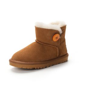 Marque de créateurs enfants bottes enfants filles Mini botte de neige hiver chaud tout-petit garçons enfants enfants en peluche chaussures chaudes taille EU22-3215M