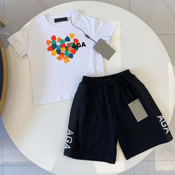 Designer Brand Kids Clothing sets t-shirts shorts bébé garçons filles tout-petits d'été Blue Black White Clothes Childrens Summer Clothing Sets 2 à 10 ans M5GA #