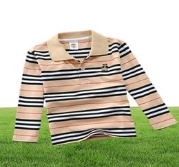 Designer Brand Kids Luxury Clothes Boys Longsleeve Shirts Polo à manches longues TEENS SUMME DRESES 2105292830337