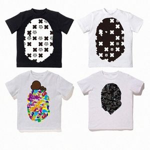 T-shirts pour bébés garçons pour tout-petit singe enfants vêtements de créateurs filles mode hip hop camo street tops décontracté d'été