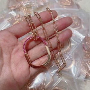 Designer Brand Lock Lucky Flexibility Necklace Heren en Dames Collarbone Chain Neutral Neckain Valentines Day Gift Gifbrand