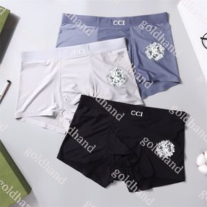 Designer Fashion Logo Sous-vêtements pour hommes Sous-vêtements de sport d'été Fitness Respirant Boxers Shorts 3pcs / Box