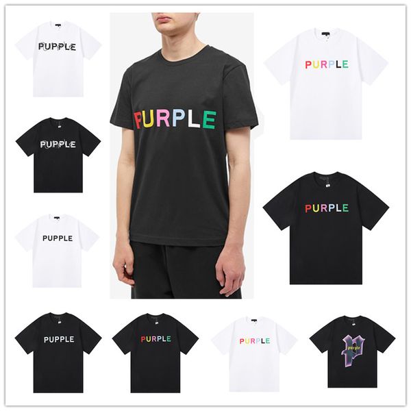 Designer Brand Play Street T-shirt Purple Brand Classic Logo Couleur Lettres 100% coton T-shirt décontracté à manches courtes pour hommes et femmes S-XL