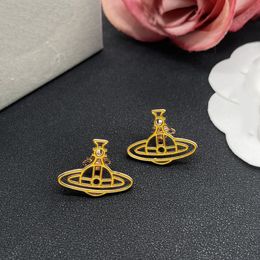 Designer Brand Stud -oorbellen Luxe vrouwen mode sieraden Saturn earing metaal parel earring cjeweler vrouw orecchini dffdfd