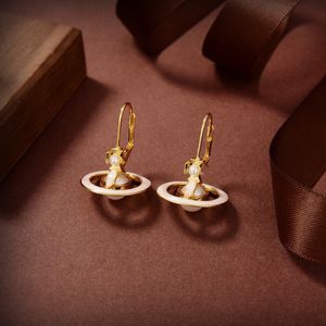 Boucles d'oreilles de marque de créateur de luxe pour femmes, bijoux à la mode, Saturne, en métal, perle, cbijoutier pour femme, orecchini 898