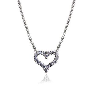 Designer Brand Tiffays Diamond Heart Necklace 925 Zilveren ketting Fashion Trendy Simple with Logo