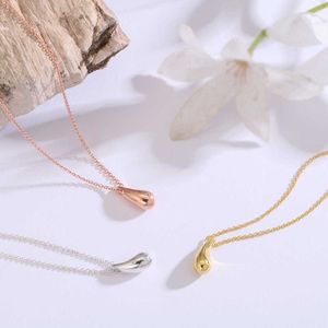 Designer Brand Tiffays ketting boetiek sieraden valentijnsdag cadeau water drop hanger minimalist