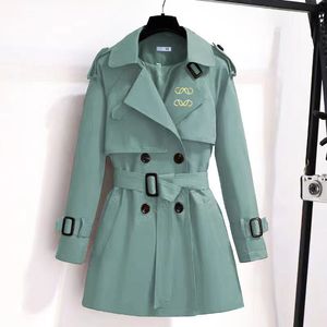 Trench-coat de marque de créateur, manteau d'hiver à la mode pour femmes, ceinture élégante, style anglais classique, ceinture à double boutonnage, trench-coat S-3XL