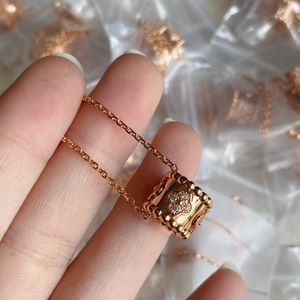 Ontwerpermerk van caleidoscoop ketting 925 puur verzilverd met 18k gouden klaverbloemhanger kraagketen hoge editie