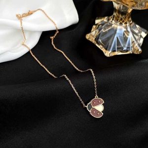 Ontwerpermerk van Ladybug Premium ketting verdikt 18K GOUD GOLD ROSE DOMENS INS -INS -stijl veelzijdige eenvoudige ambacht