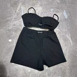 Designermerk dames trainingspakken bikini badmode nieuwe sexy halter tankshorts stijlvol eenvoudig pak merkkleding dames