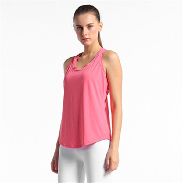 Designer Brand Femmes Sexy Open Back Sport Tank Raceback Vest Solid Yoga Shirts Tie Tops Tops Fitness Shirt S