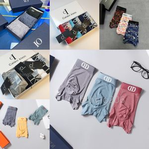 Designer Brand Boxer Boxer Briefes Mens Mens Underpants Sous -wear Underwear Male Boxer Coton 3 pièces Homme sous-vêtements Solid Breathable Mens Brandled Boxer