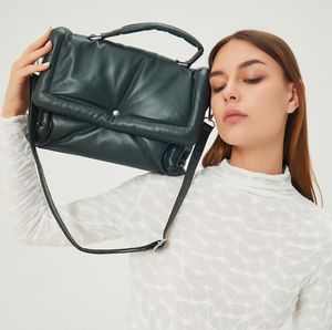 Sacs à main rembourrés en coton pour femmes, marques de créateurs, sacs à bandoulière de luxe en cuir Pu, Sac messager carré d'hiver