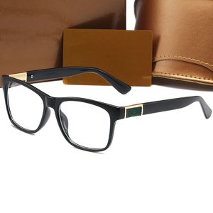 designer Helderwitte lens Hoge kwaliteit dames heren zonnebril outdoor mode luxe pc frame 2288 Transparante lichte brillen bril met doos.