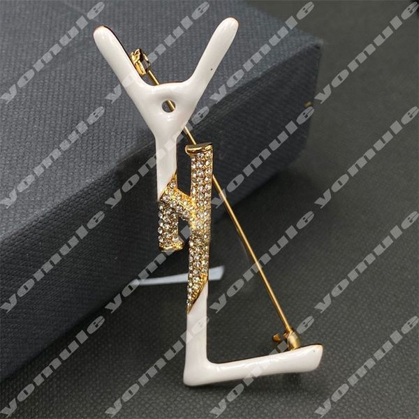 Designer Broche Broches De Mode De Luxe Broches Femmes Fiançailles Jewlery Accessoires Hommes Personnalité Breastpin Classique Lettre Marque Broche