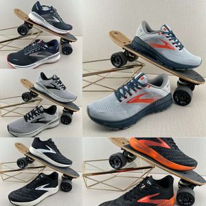 Diseñador Brook Run Zapatos Casual 9 Brooks Zapatos para correr Hombres para mujeres Ghost Hyperion Brooks Zapatos Tempo Triple Negro Blanco Gris Amarillo Naranja Zapatillas de deporte con caja