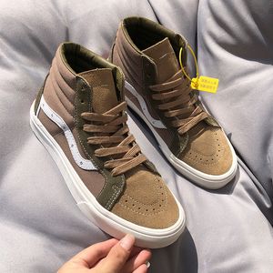 Sneakers de haute qualité brun de haute qualité Bottes courtes de haute qualité Style de style rétro chaussures de grande taille 35-48 pour hommes et femmes