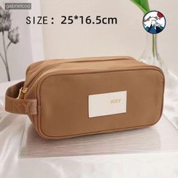 Sac de maquillage marron concepteur Classic Logo Sac de lavage à eau à grande capacité 3d Anti Dirt Storage Portable Travel Makeup Makeup Sac de rangement Sac de rangement