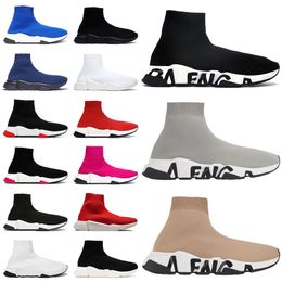 Diseñador BSOCKS Casual Shoes Platform Balck Todos los blancos Black Red Pink for Men Women Speed ​​1.0 Trainer Runner Socker Socke zapato para hombres Speeds Boots Sports 36-45