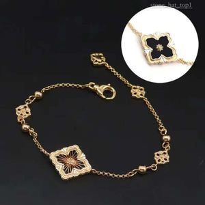 Designer Buccellati Bracelet supérieur quatre feuilles Grass Italien Diamant Brossed Collier Collier Bracelet La chaîne du collier peut être le double bracelet de mode pour les femmes 5884