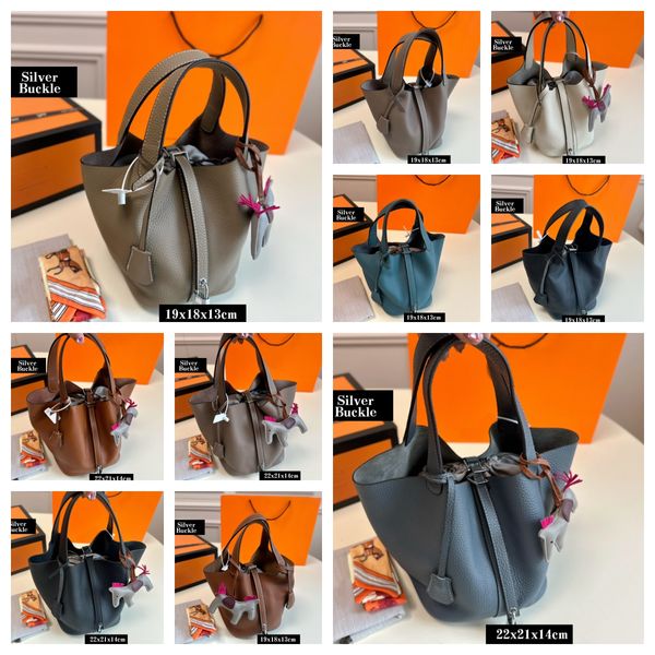 Sac seau de créateur sacs à bandoulière pour femmes en cuir véritable sac à main avec cordon de serrage chaîne en or ou argent sac fourre-tout de luxe mode camping voyage shopping plage