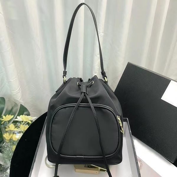 Bolso de cubo de diseñador Bolsos de cordón de lujo Bolso negro Bolso de mujer Bolso de mensajero de dama Bolso de teléfono Bolso de bandolera Bolso de hombro de cadena Bolso de aseo