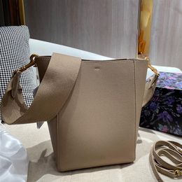 Designer Bucket Bag Sacs à bandoulière unis Sac à bandoulière pour filles petit shopper Avec deux sangles taille 18 25cm267F