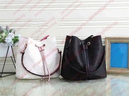 Diseñador Bolsas de cubo Neonoe Totes Bolsos Bola de masa Forma Cordón Hombro Tote Mujeres Neo Noe Carta Moda Cuero Carta Monedero Bolsillo