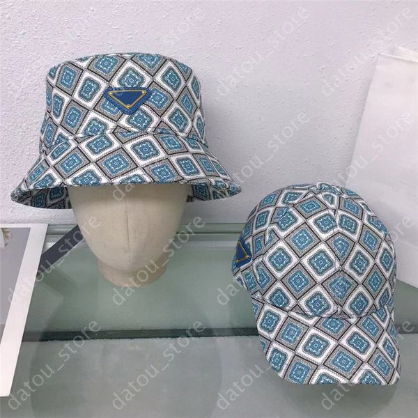 Diseñador Sombrero del cubo Gorra de béisbol Sombreros ajustables para hombres Mujer Sombreros ajustados Casquette Femme Luxe Gorras Patrón geométrico completo Sombreros para el sol